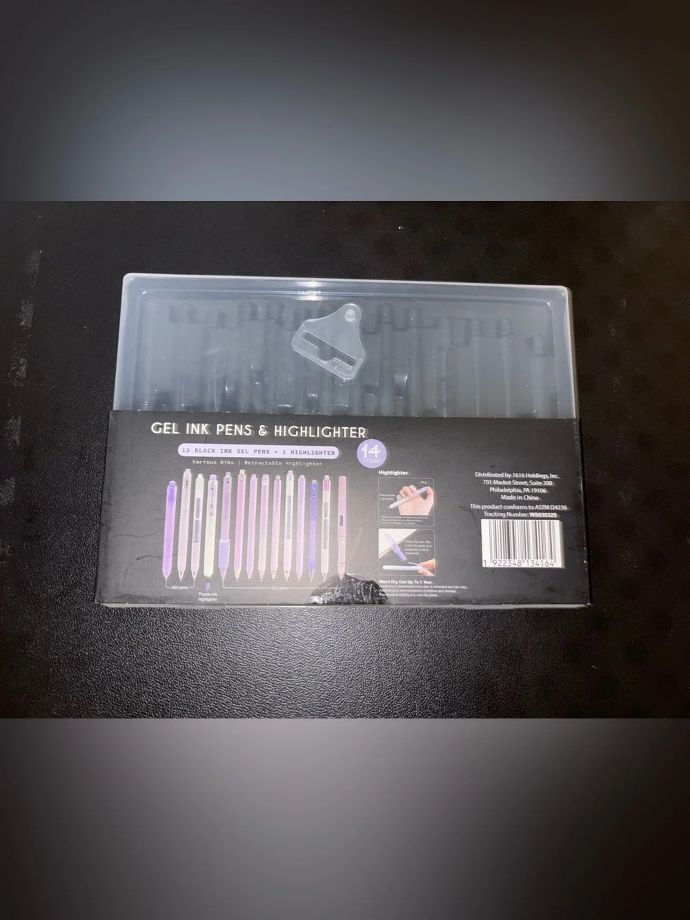 Purple 14 Count Gel Ink Pens and Highlighters